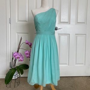 J Crew teal color one shoulder Dress size 2